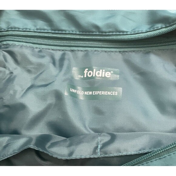 The Foldie Original Travel Expandable Foldable Tote Bag Carry On green - Picture 3 of 11